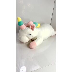 PREXTEX Plush Unicorn Pillow With Zippered Pouch for Its 2 Little Baby Unicorns